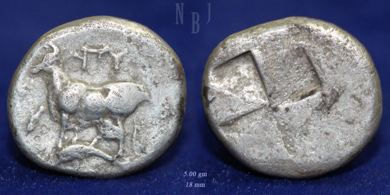 Greek THRACE Byzantium: AR Silver Siglos, Date Struck (416 - 357) BC, (5gm, 18mm...