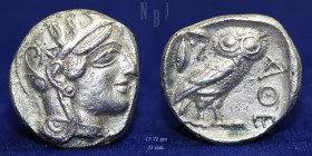 Greek Attica Athens, AR Tetradrachm ca. 454-404 BC, 15.72gm, VF