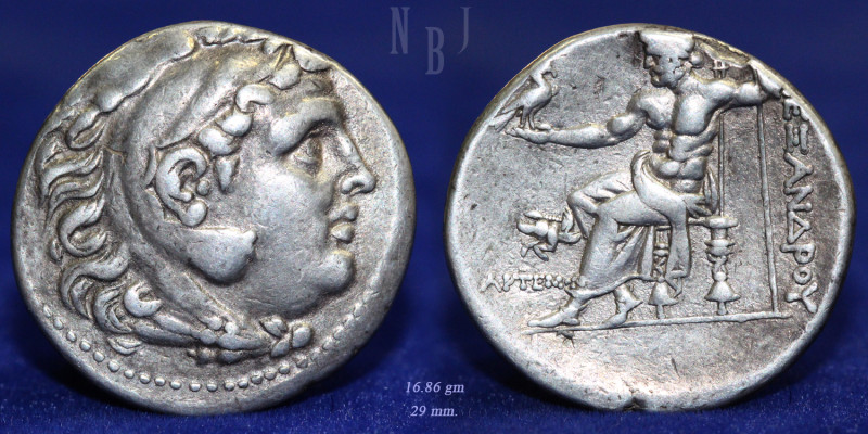 Kingdom of Macedonia, Alexander III, Tetradrachm, 325-324/3 BC, (16.86gm, 29mm)....