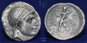 BAKTRIA, Diodotos II. Circa 235-225 BC. AR Tetradrachm, 3.78gm, VF & RR
