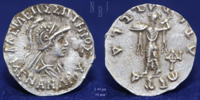 Indo-Greek Kingdom, Menander I. c.165/55–130 BC. Silver Drachm, 2.44gm, Good VF