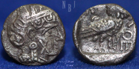 SOUTH ARABIA: Qatabanian (3rd - 2nd cen. BC). AR Hemidrachm, 1.20gm, RR