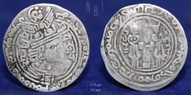 Hephthalites, Nezak Huns. Vakhu Deva. Ca. 720 AD. AR drachm, Zabulistan or Seistan. 3.10gm, Good VF