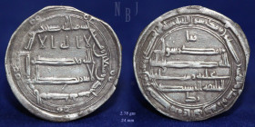 ABBASID: Harun al-Rashid, Silver Dirham, al-Muhammadiya 171h, 2.78gm, About EF & R