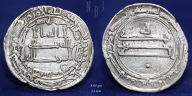 ABBASID: temp. al Ma'mun, Silver Dirham, Isfahan 209h, 3.04gm, VF