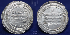 ABBASID, AL-MU'TAMID. Dirham, mah al'kufa 261h, 3.01gm, VF & RR