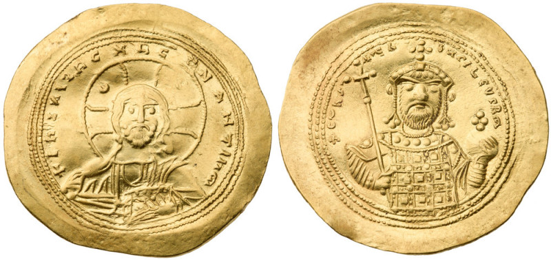 Constantine IX Monomachus. AV Histamenon Nomisma (4.5 gr.), AD 1042-1055. Consta...