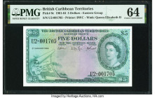 British Caribbean Territories Currency Board 5 Dollars 2.1.1963 Pick 9c PMG Choice Uncirculated 64. A beautiful banknote, and especially pleasing and ...