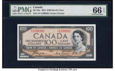 Canada Bank of Canada $100 1954 BC-35a "Devil's Face" PMG Gem Uncirculated 66 EPQ. Incredible technical features appear on both sides of this popular ...
