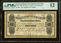 Canada St. John's, NF- Government Cash Note 40 Cents 1909 NF-2i PMG Fine 12. Forty cents is a peculiar denomination, which adds desirability to this f...