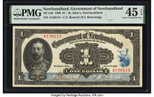 Canada St. John's, NF- Government of Newfoundland $1 2.1.1920 NF-12d PMG Choice Extremely Fine 45 EPQ. An appealing portrait of King George V graces o...