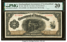 Canada St. John's, NF- Government of Newfoundland $2 2.1.1920 NF-13d PMG Very Fine 20. A striking, well preserved example printed by the American Bank...