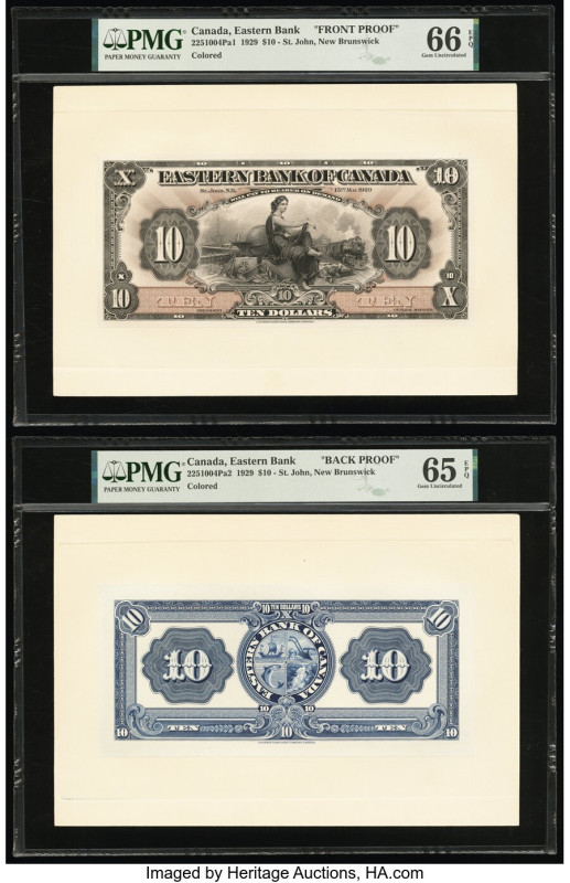 Canada St. John, NB- Eastern Bank of Canada $10 15.5.1929 Ch.# 225-10-04Pa1; Pa2...