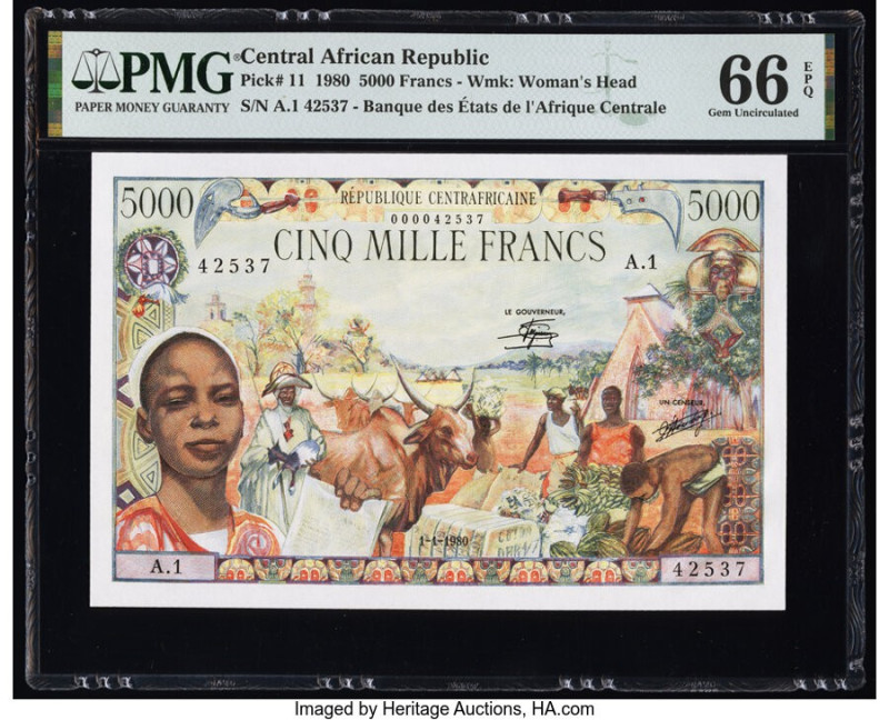 Central African Republic Banque des Etats de l'Afrique Centrale 5000 Francs 1.1....