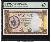 Libya Bank of Libya 10 Pounds 1963 / AH1382 Pick 27 PMG Very Fine 25. Minor tape repairs are mentioned. 

HID09801242017

© 2022 Heritage Auctions | A...