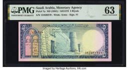 Saudi Arabia Saudi Arabian Monetary Agency 5 Riyals ND (1961) / AH1379 Pick 7a PMG Choice Uncirculated 63. 

HID09801242017

© 2022 Heritage Auctions ...