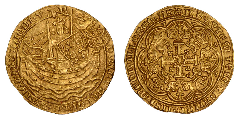 ND (1327-1377), Noble (Au), Edward III (1327-1377), unlisted "TEM" 

A reasonabl...