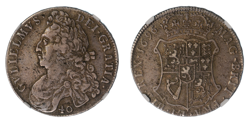 1696 40 Shillings (Ag), William II, graded XF 45 by NGC



S-5681