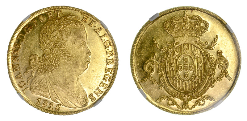 1815 Peca (Au) João Prince Regent. 

Rare date: only 305 coins minted. Very lust...