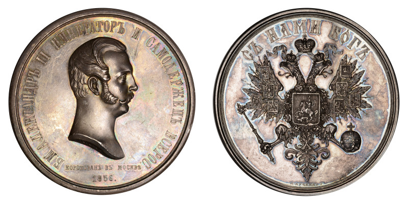 1856, Coronation of Alexander II Silver Medal 

By A. Lyalin & M. Kuchkin. Obver...