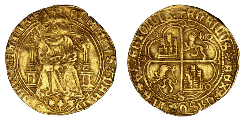 (1454-74), Dobla (Au), Seville, Enrique IV 

A reasonably well struck coin with ...