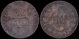 GREECE: 1 Lepton (1846) (type II) in copper. Royal coat of arms and inscription "ΒΑΣΙΛΕΙΟΝ ΤΗΣ ΕΛΛΑΔΟΣ" on obverse. (Hellas 33). Fine....