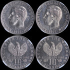 GREECE: Lot composed of 2x 10 Drachmas (1971) (type II) in copper-nickel. Head of King Constantine II facing left and inscription "ΚΩΝCΤΑΝΤΙΝΟC ΒΑCΙΛΕ...