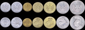 GREECE: Lot of 10 coins (1973) composed of 2x 10 Lepta & 2x 20 lepta in aluminum, 2x 50 Lepta, 1 Drachma & 2 Drachmas in copper-zinc and 5 Drachmas & ...