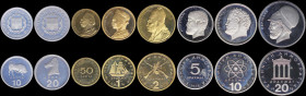 GREECE: Complete proof set (1978) composed of 10 Lepta, 20 Lepta, 50 Lepta, 1 Drachma, 2 Drachmas, 5 Drachmas, 10 Drachmas & 20 Drachmas. Some coins w...