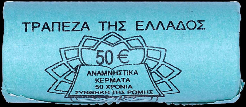 GREECE: 25x 2 Euro (2007) (type II) in bi-metal commemorating the 50th anniversa...