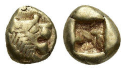 KINGS of LYDIA. temp. Alyattes – Kroisos. Circa 620/10-550/39 BC. EL Hemihekte – Twelfth Stater . (6.9mm, 1.2 g) Lydo-Milesian standard. Sardes mint. ...