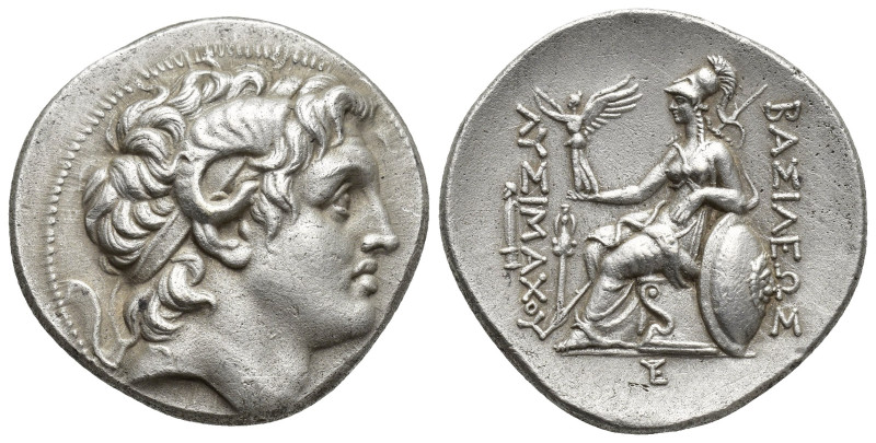 KINGS of THRACE. Lysimachos. 323-281 BC. AR Tetradrachm (30mm, 16.8 g). Pergamon...