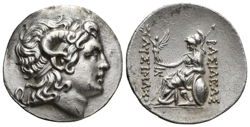 KINGS of THRACE, Macedonian. Lysimachos. 305-281 BC. AR Tetradrachm (28mm, 16.8 ...