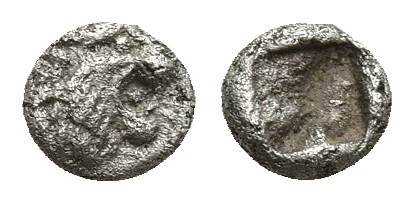 Persia, Achaemenid Empire AR 1/48 Stater. (4.7mm, 0.1 g) Time of Kyros - Darios ...