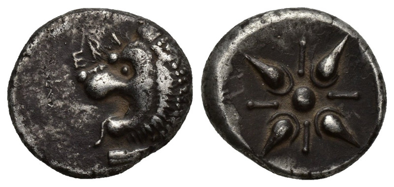CARIAN SATRAPS. Hecatomnus (ca. 392/1-377/6 BC). AR drachm (16mm, 4.4 g). Head o...