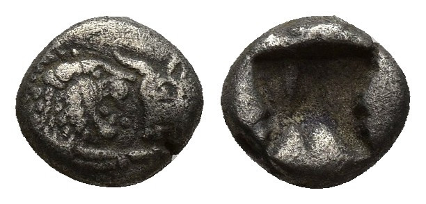 Kingdom of Lydia, Kroisos AR 1/12 Stater. (7.7mm, 0.8 g) Sardes, circa 561-546 B...