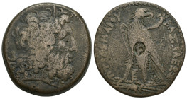 PTOLEMAIC KINGS of EGYPT. Ptolemy III Euergetes. 246-222 BC. Æ Tetrobol (38mm, 46.2 g). Alexandreia mint. Series 4. Struck 246-230. Diademed head of Z...