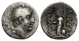 KINGS OF CAPPADOCIA, Ariobarzanes I Philoromaios, (Circa 96-63 BC) AR Drachm (16mm, 3.1 g) Diademed head of Ariobarzanes to right. Rev. BAΣIΛEΩΣ / API...