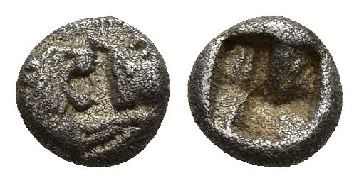 KING OF LYDIA. Kroisos. (circa 560-546 BC). 1/24 Stater. Sardes. (6mm, 0.4 g) Ob...