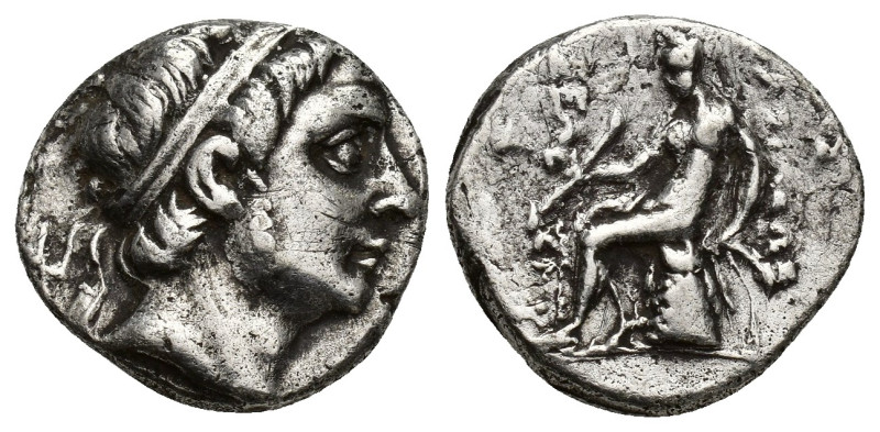 SELEUKID KINGS of SYRIA. Antiochos III ‘the Great’. 222-187 BC. AR Drachm (16mm,...