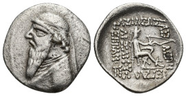 Parthian Kings. Mithradates II (123-88 BC). AR Drachm (20mm, 3.7 g). Rhagae. Obv. Diademed and draped bust left. Rev. ΒΑΣΙΛΕΩΣ - ΜΕΓΑΛΟΥ - ΑΡΣΑΚΟΥ / Ε...