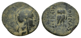 MYSIA. Pergamon. Ae (13mm, 0.9 g) (Circa 133-27 BC). Obv: Helmeted head of Athena r., within wreath. R/ Owl standing r. head facing.