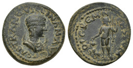 PISIDIA. Cremna. Tranquillina, Augusta, 241-244. (Bronze, 19mm, 5.5 g). SAB TRANQVILLINAM AVG Diademed and draped bust of Tranquillina to right, resti...