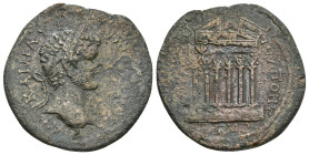 Pontos, Zela, Caracalla Æ (30mm, 12.5 g) Dated CY 142 = AD 205/6. AV KAI M AVP ANTѠNINOC, laureate head to right / ZHΛITѠN TOV ΠONTOY, hexastyle templ...