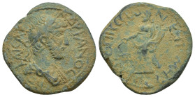 CILICIA. Coropissus. Hadrian. Diassarion (Bronze, 23mm, 7.3 g), RY 13 = 128/9. ΚΑΙϹΑΡ ΑΔΡΙΑΝΟϹ ΙΓ Laureate and draped bust of Hadrian to right. Rev. Κ...