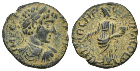 PISIDIA. Antioch. Caracalla (198-217). Ae. (21mm, 5.1 g) Obv: IMP CAES M AVR AN. Laureate, draped and cuirassed bust right. Rev: ANTIOCH FORTVNA COLON...