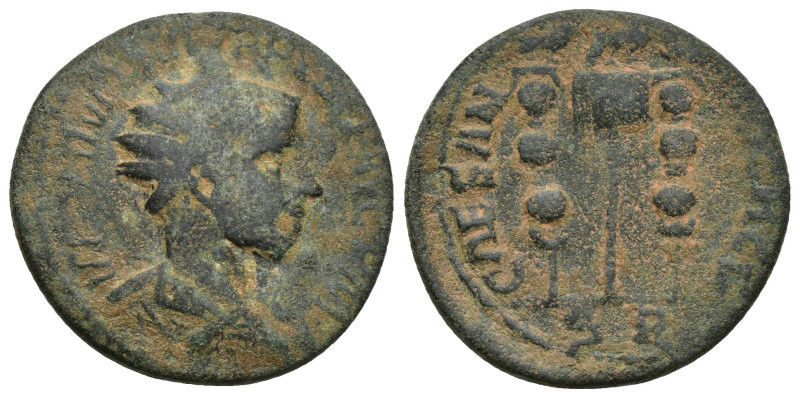 PISIDIA, Antioch, Philip I. (244-249 AD) AE Bronze (25mm, 9 g) Obv: Radiate, dra...