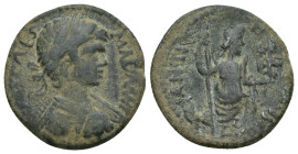 PISIDIA. Antiochia. Caracalla (198-217). Ae. (22mm, 5.3 g)Obv: IMP CAES M AVR AN. Laureate, draped and cuirassed bust right. Rev: ANTIOCH COLONIAE CA....