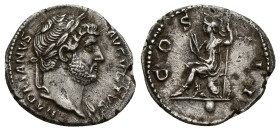 Hadrianus (117-138 AD). AR Denarius (17mm, 3.1 g), Roma (Rome), 134-138 AD. Obv. HADRIANVS AVGVSTVS P P, laureate head right, drapery on left shoulder...