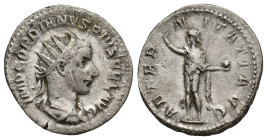 Gordian III. A.D. 238-244. AR antoninianus (22mm, 5.1 g). Rome, A.D. 241-243. IMP GORDIANVS PIVS FEL AVG, radiate, draped and cuirassed bust of Gordia...